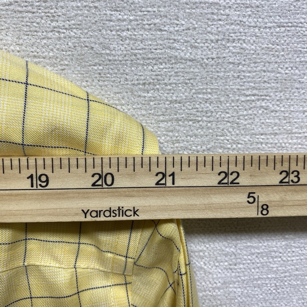 Orvis Button Down Long Sleeve Shirt Yellow/Blue Checked Mens Large - Picture 5 of 11